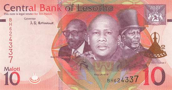 Lesotho p26 10 Maloti 2021